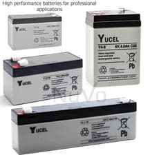 Image of YUVOLT BY YUASA 6V / 12V RECHARGEABLE LEAD ACID BATTERIES 4Ah 1.2Ah 2.1Ah 7Ah