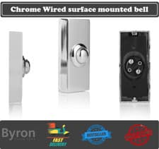 Image of Byron Wired Bell Push Surface Mounted Chrome 2204BC