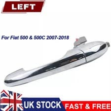 Image of For Fiat 500 & 500C Near Passenger /Left Side Chrome Outer Door Handle 735592026