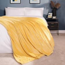 Image of OHS Luxury Popcorn Waffle Blanket Large Warm Fleece Throw Over Bed Travel