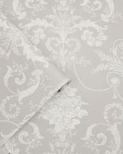 Image of Laura Ashley Josette White Dove Grey Wallpaper x 3 Rolls RRP £52 per roll