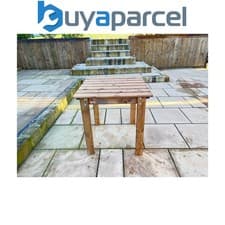Image of Charles Taylor Square Wooden Outdoor Garden Bistro Dining Table