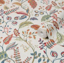 Image of Superfresco Easy Kellie Beige & orange Foliage Smooth Wallpaper 108271