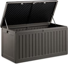 Image of Garden Storage Box 270L – Outdoor Utility Chest Organiser – Weatherproof Plastic