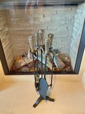 Image of Modern 4-Piece Companion Set – Chrome Spring Handles