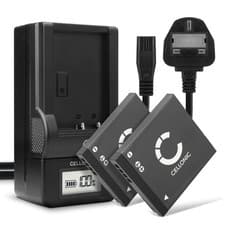 Image of 2x Battery for Panasonic Lumix DMC-FH6 Lumix DMC-S3 700mAh + Charger