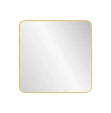 Image of Nielsen Home 60x60cm Square Metal Wall Mirror Gold Brushed Aluminium Slim Frame