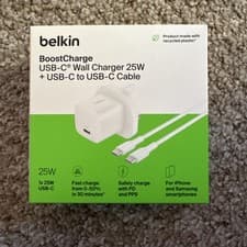 Image of Belkin Boost Charge Wall Charger with PPS. Comes with USB-C cable.