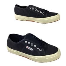 Image of SUPERGA 2750 Cotu Classic Trainers UK6 Women's Black Canvas Lace Up TH