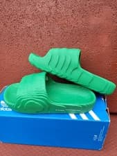 Image of Men's Adidas Slides Adilette 22 Green Sandals