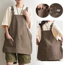 Image of Double-Sided Kitchen Apron Adjustable Waterproof Workwear Apron House Chef Apron