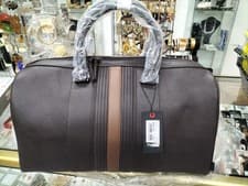 Image of TED BAKER MXB-EVYDAY MENS DARK BROWN STRIPED PU HOLDALL, 256310 NEW.