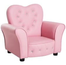 Image of Kids Mini Sofa Children Armchair Seating Chair Girl Princess Sponge Seat Pink