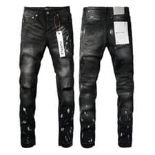 Image of Black new purple brand men's personality fashion jeans, size 28-40   (13)