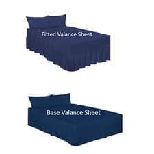 Image of Fitted Valance Sheet OR Base Valance Sheet Plain Dyed Polycotton Soft Bed Sheets