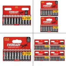Image of Eveready Super Heavy Duty Zinc AA & AAA batteries Choose your pack size