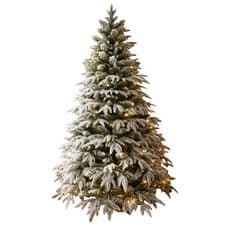 Image of Christmas Tree Pre Lit Xmas LED Lights Green Snow Covered XMAS Home Decor 5FT