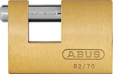 Image of 82/90 Abus 90mm Padlock Monoblock Brass Shutter