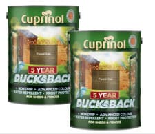 Image of Cuprinol Ducksback 5 Year Waterproof For Sheds And Fences, 10L - Forest Oak