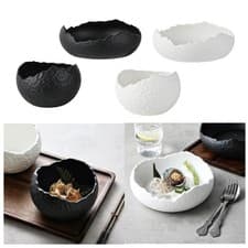 Image of Serving Bowl Porcelain Irregular Ceramic Soup Bowl for Fruit Salad Events