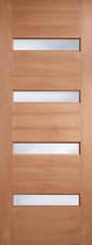 Image of HARDWOOD BALHAM FROSTED GLAZED EXTERNAL DOOR