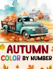 Image of Autumn Color By Number Adult Coloring Book: Large Print Color By Numbers For Adu