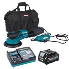Image of Makita BO002CGZ 40V XGT Brushless Random Orbit Sander 1 x 2.5Ah Battery Charger