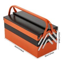 Image of Portable 3/5-Tray Cantilever Metal Tool Box Steel Tool Chest Cabinet Toolbox