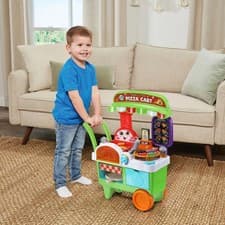 Image of LeapFrog Build-a-Slice Pizza Cart Playset Toy Gift for Kids
