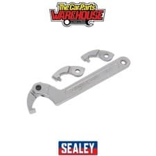 Image of Sealey SMC2M Adjustable C-Spanner Hook & Pin Wrench Set 32-76mm 4pc