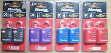 Image of MASTER LOCK 4686EURT TWIN PACK COMBINATION PADLOCKS TRAVEL SENTRY APPROVED