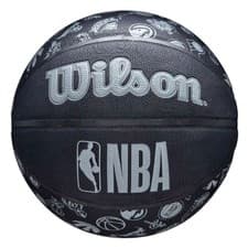 Image of Wilson NBA All Team Ball Black Adults Rubber Outdoor Basketball