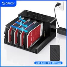 Image of ORICO 5 Bay Hard Drive Docking Station Clone USB 3.0 to SATA for 2.5" 3.5" HDD