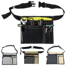 Image of Portable Canvas Tool Belt Bag Multi-Pocket Wear-resistant