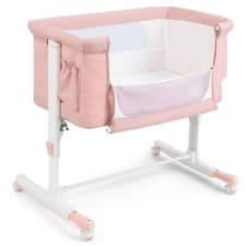 Image of 3-in-1 Baby Bedside Bassinet Crib Height-adjustable Infant Newborn Cot Bed