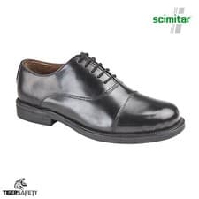 Image of Scimitar M620A Mens Black Leather Formal 5 Eye Capped Cadet Uniform Gibson Shoes