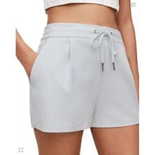 Image of NWT ALLSAINTS Aleida Tri Shorts Powdered Blue Womens Size 6 Trouser Quite Luxury