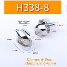Image of 4~12mm Shelf Support Brackets Glass Small Shelves Support Chrome Plated Brackets