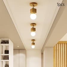 Image of LED Ceiling Light Rustic Wood Ceiling Lamp Light Fixtures Minimalist Chandelier