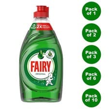 Image of Fairy Washing Up Liquid Kitchen Dish Cleaner Original Lemon Pomegranate 320ml