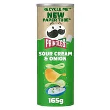 Image of Pringles 165g Sour Cream & Onion Sharing Crisps