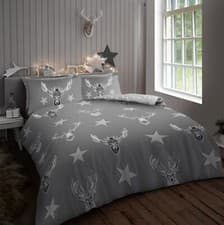 Image of Reversible Duvet Quilt Cover Bedding Set Single Double King With Pillowcases UK