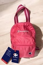 Image of Champion Mini Backpack Pink White Zipper Pockets Adjustable Straps Logo