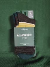 Image of L.L. Bean Katahdin Hiker Socks Wool Blend Hazlenut Size M New