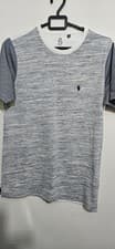 Image of Luke 1977 Mens T-Shirt Small Grey White Short Sleeve Cotton BNWT