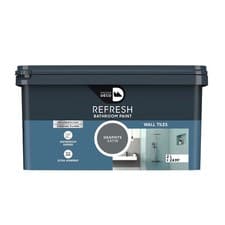 Image of Maison Deco Refresh Bathroom Wall Tile Paint Waterproof Graphite Satin - 2L