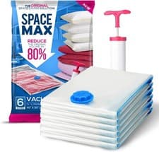 Image of SPACE MAX Jumbo 6 Pack Premium Space Saver Vacuum Storage Bags - Save 80% More