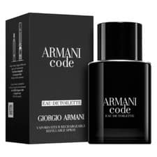 Image of Giorgio Armani Code 50ml Eau De Toilette Refillable Spray For Him Aftershave