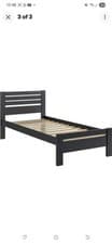 Image of Toledo 3ft Single Bed Grey Solid Frame Classic Style 13 Pine Slats