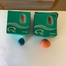 Image of Q-Connect Blue Rubber Thimblettes Size 1 Pack Of 10 & Size 3 Pack Of 12 Orange